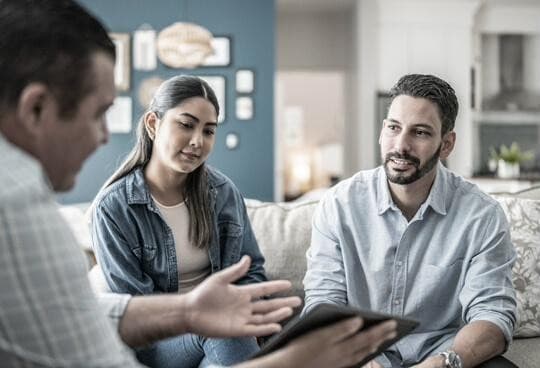 Couple in a consultation meeting